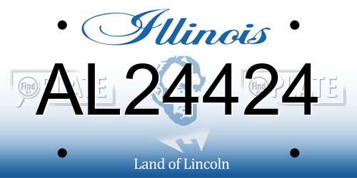 AL24424 Illinois License Plate