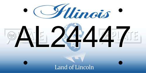 AL24447 Illinois License Plate