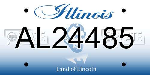 AL24485 Illinois License Plate