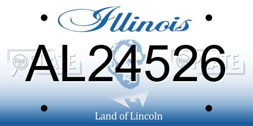 AL24526 Illinois License Plate