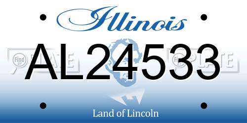 AL24533 Illinois License Plate