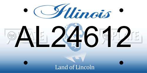 AL24612 Illinois License Plate