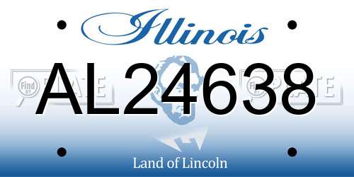 AL24638 Illinois License Plate