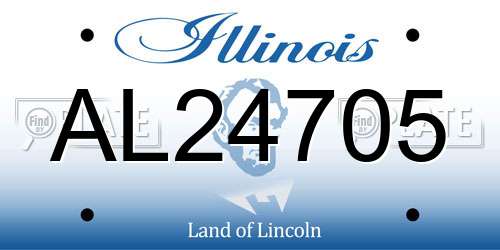 AL24705 Illinois License Plate