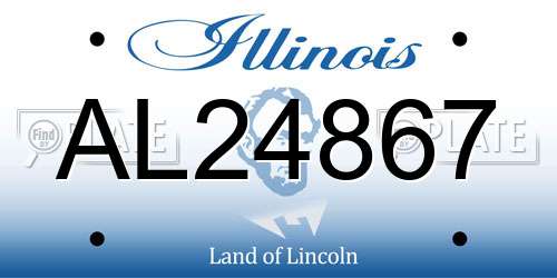 AL24867 Illinois License Plate