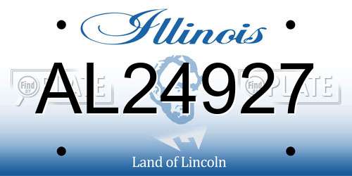 AL24927 Illinois License Plate