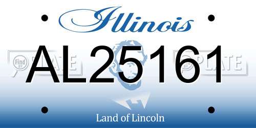 AL25161 Illinois License Plate