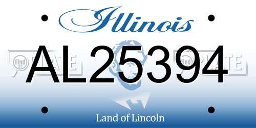 AL25394 Illinois License Plate