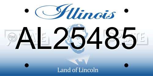 AL25485 Illinois License Plate