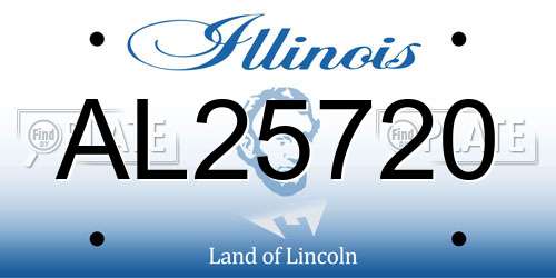 AL25720 Illinois License Plate