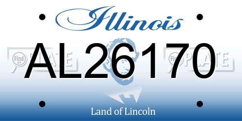 AL26170 Illinois License Plate
