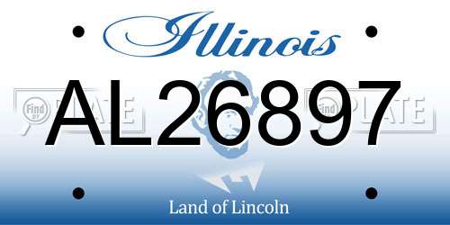 AL26897 Illinois License Plate