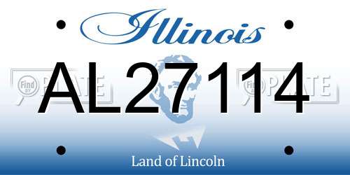 AL27114 Illinois License Plate