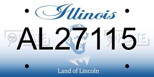 AL27115 Illinois License Plate