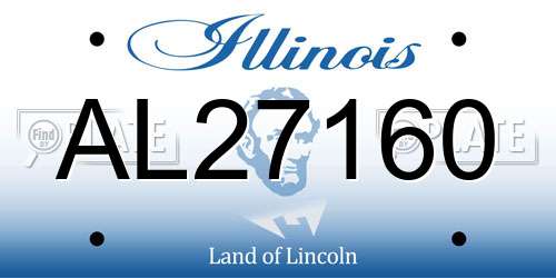 AL27160 Illinois License Plate