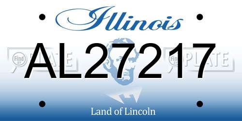 AL27217 Illinois License Plate