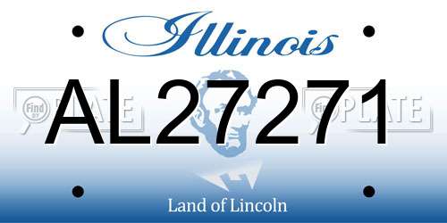 AL27271 Illinois License Plate