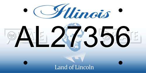 AL27356 Illinois License Plate