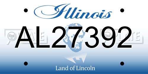 AL27392 Illinois License Plate