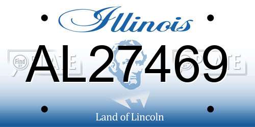 AL27469 Illinois License Plate
