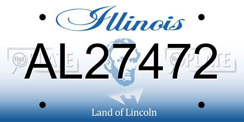 AL27472 Illinois License Plate