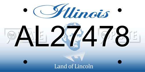 AL27478 Illinois License Plate