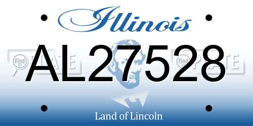 AL27528 Illinois License Plate