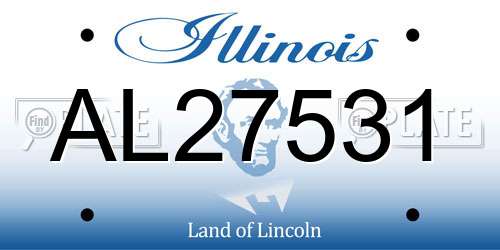 AL27531 Illinois License Plate