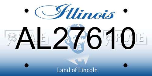 AL27610 Illinois License Plate