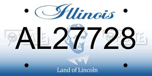 AL27728 Illinois License Plate