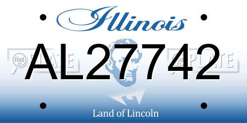 AL27742 Illinois License Plate