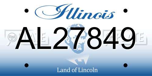 AL27849 Illinois License Plate