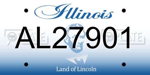 AL27901 Illinois License Plate
