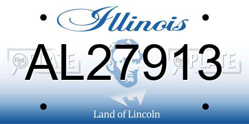 AL27913 Illinois License Plate