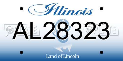 AL28323 Illinois License Plate