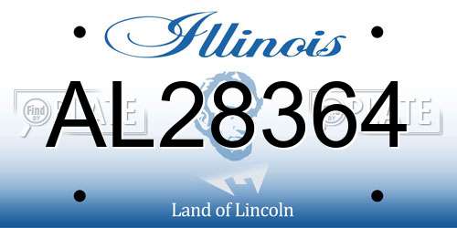 AL28364 Illinois License Plate