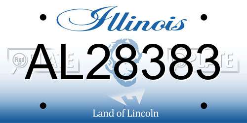 AL28383 Illinois License Plate