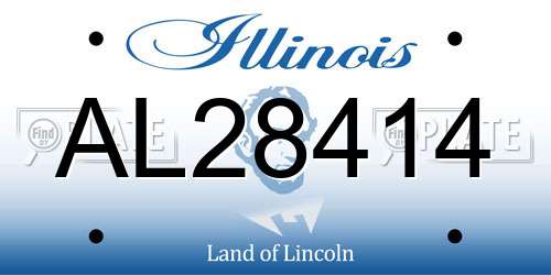 AL28414 Illinois License Plate