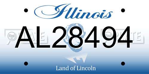 AL28494 Illinois License Plate