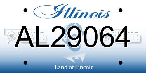 AL29064 Illinois License Plate