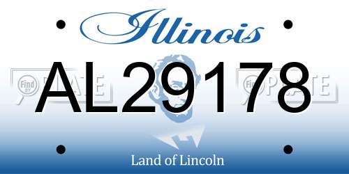 AL29178 Illinois License Plate