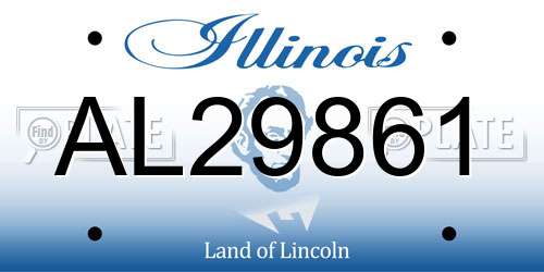 AL29861 Illinois License Plate