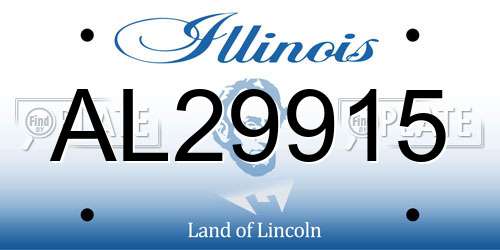 AL29915 Illinois License Plate