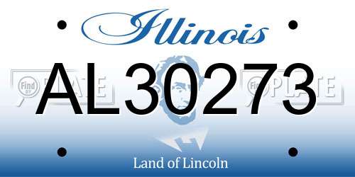 AL30273 Illinois License Plate