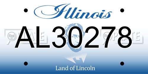 AL30278 Illinois License Plate