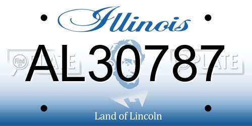 AL30787 Illinois License Plate