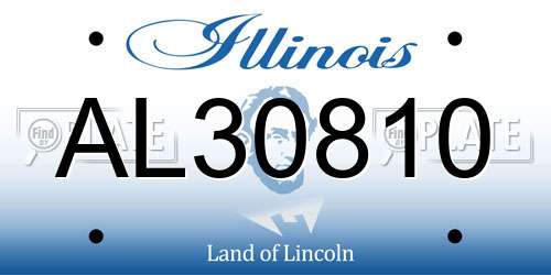 AL30810 Illinois License Plate