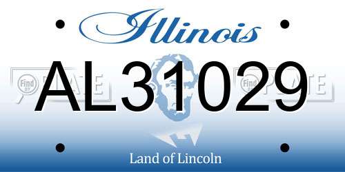 AL31029 Illinois License Plate