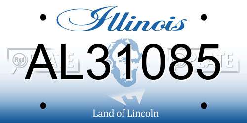 AL31085 Illinois License Plate