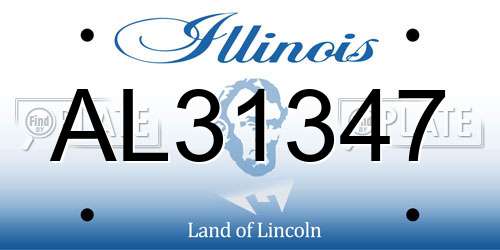 AL31347 Illinois License Plate